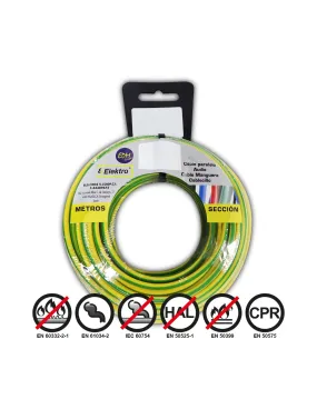 Bobine Fil Électrique Flexible 4mm Bicouleur Sans Halogène 20m - 28498