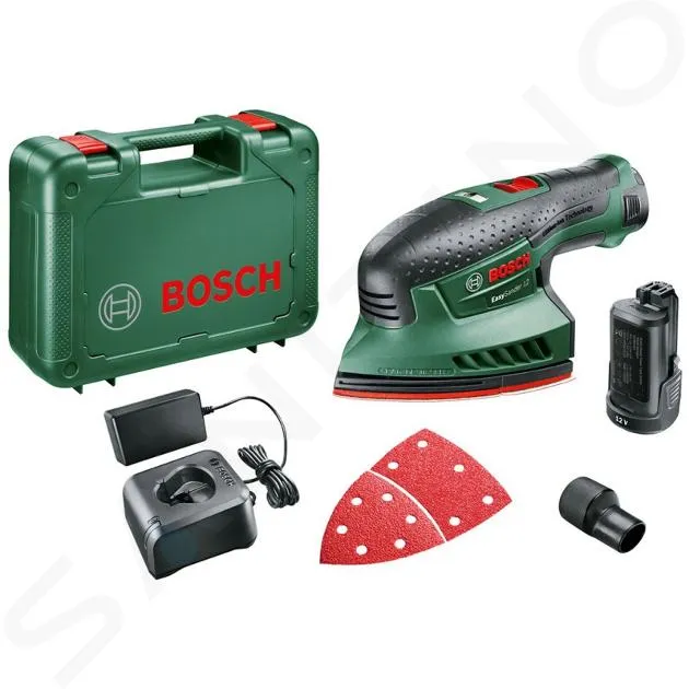 Bosch Outillage - Ponceuse vibrante 12V, 1 batteries 2,0 Ah Li-Ion, chargeur 0603976909