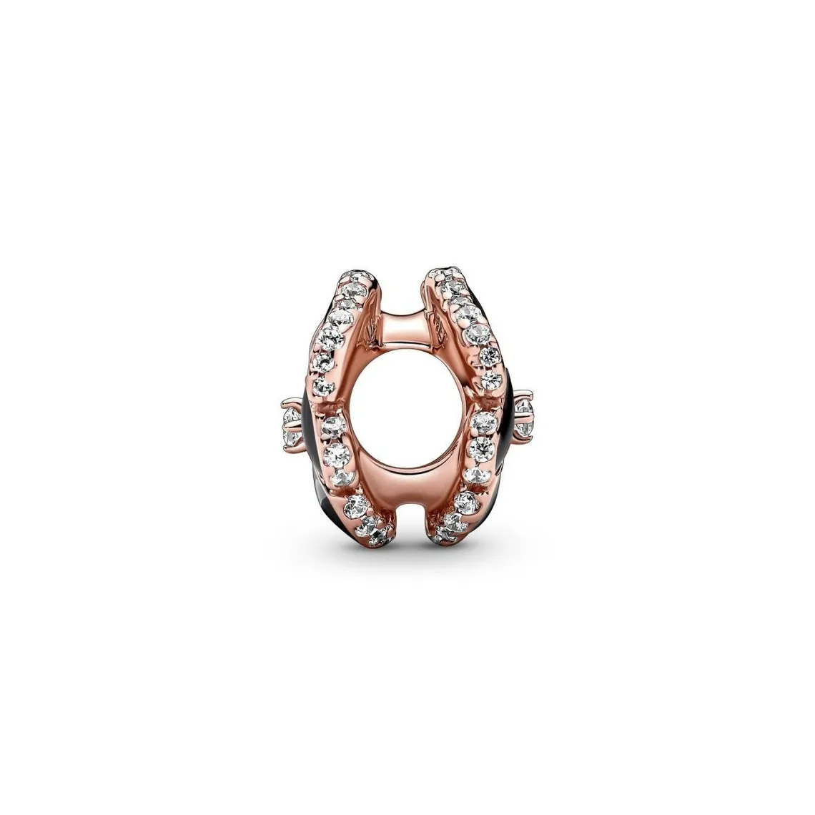 Charm Pandora Moments fleur violette & strass - Rose gold | 3 Suisses
