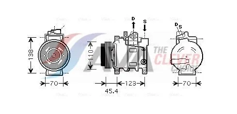Compresseur, climatisation AVA COOLING AIAK227 