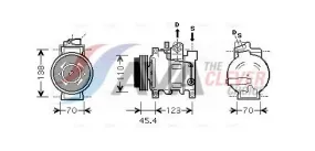 Compresseur, climatisation AVA COOLING AIAK227 