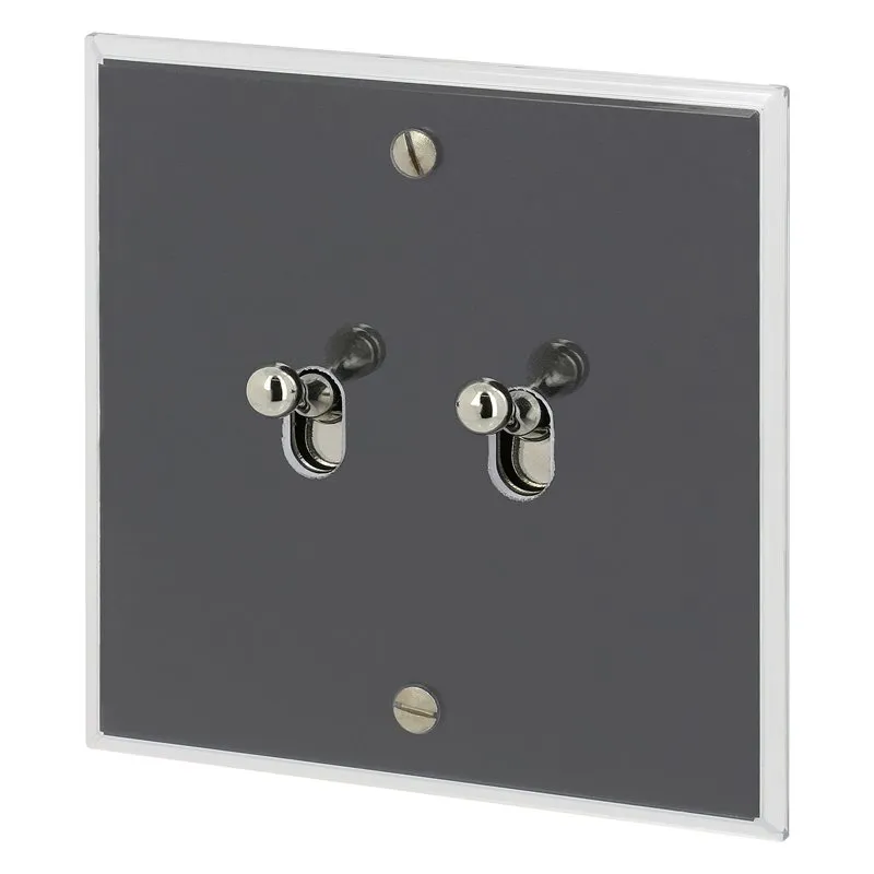Double poussoir à levier 6A cristal Art d'Arnould univers Mémoire 67012 par Legrand