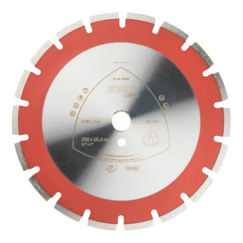 DT 602 B Disques à tronç. Diamanté Klingspor 400 x 3,6 x 25,4 mm 24 segments 40 x 3,6 x 9 mm, Segments multiples