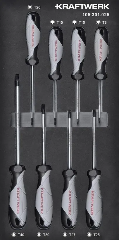 Insert de Tournevis TX 8 pcs Basic Line KRAFTWERK 105.301.025