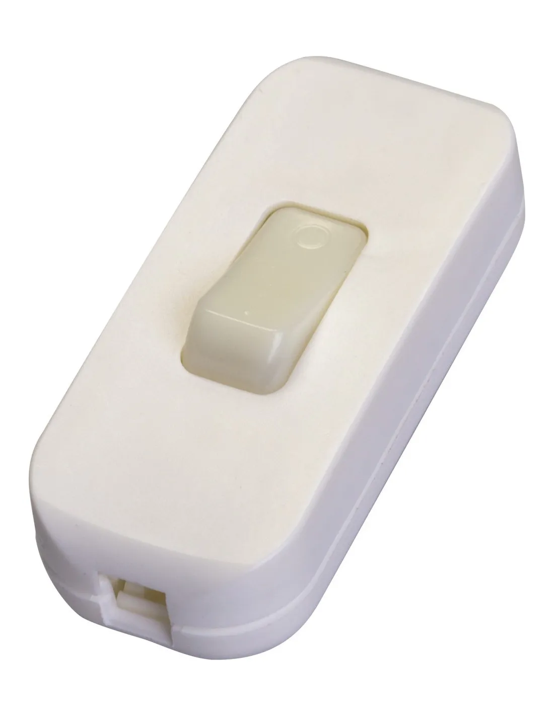 Interrupteur de fil souple 2 a touche luminescente blanc -