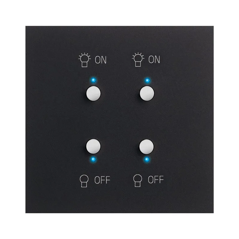 Interrupteur double lumière noir mat Art d'Arnould univers Epure MyHOME_Up 67882 par Legrand