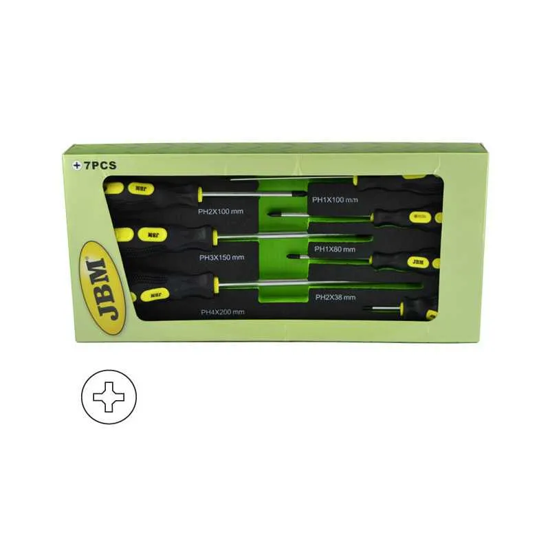 JEU DE 7 TOURNEVIS CRUCIFORMES AVEC EVA MODULE