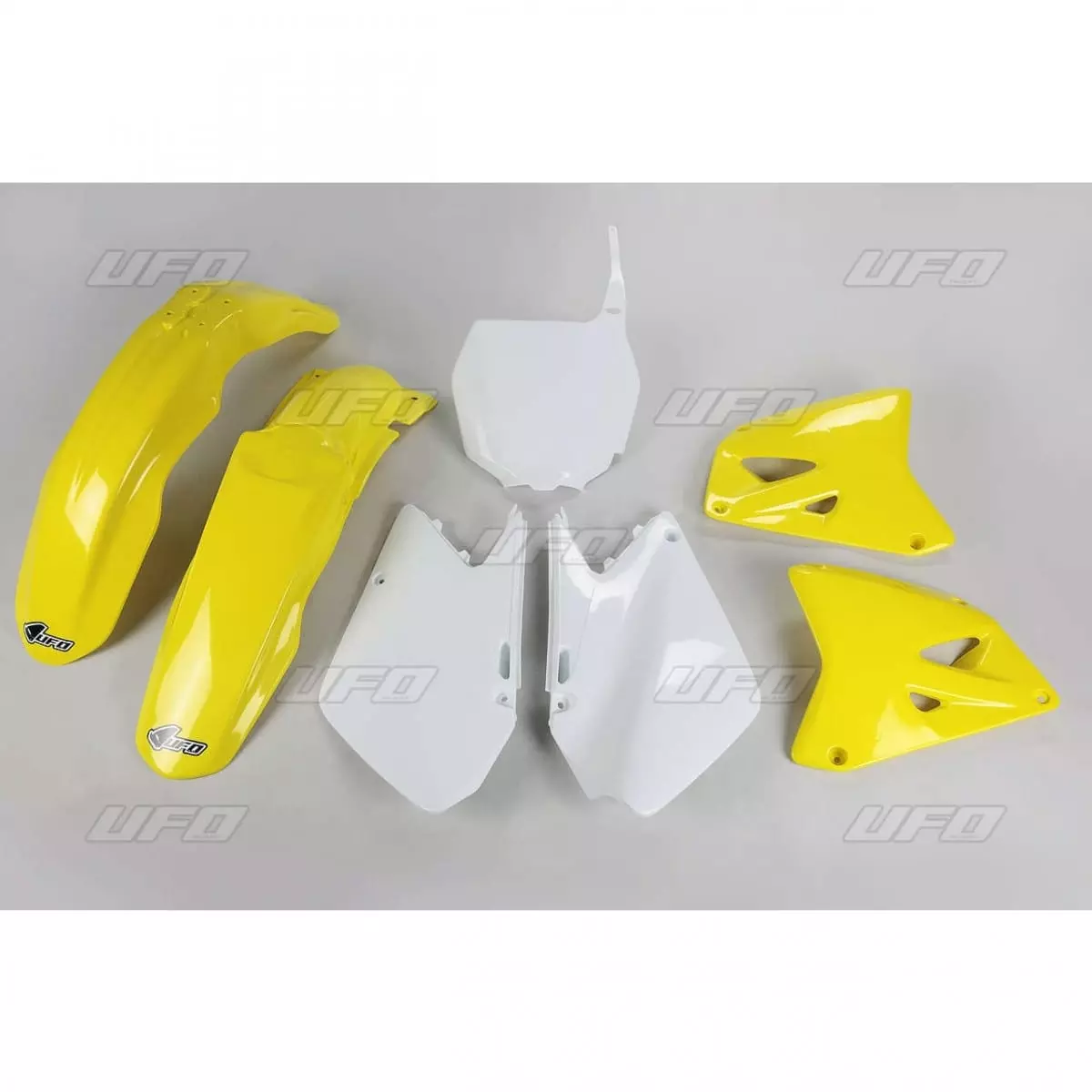 Kit Plastique UFO Couleur Origine Jaune/Blanc Suzuki RM125/250 78343200 - Kit plastique