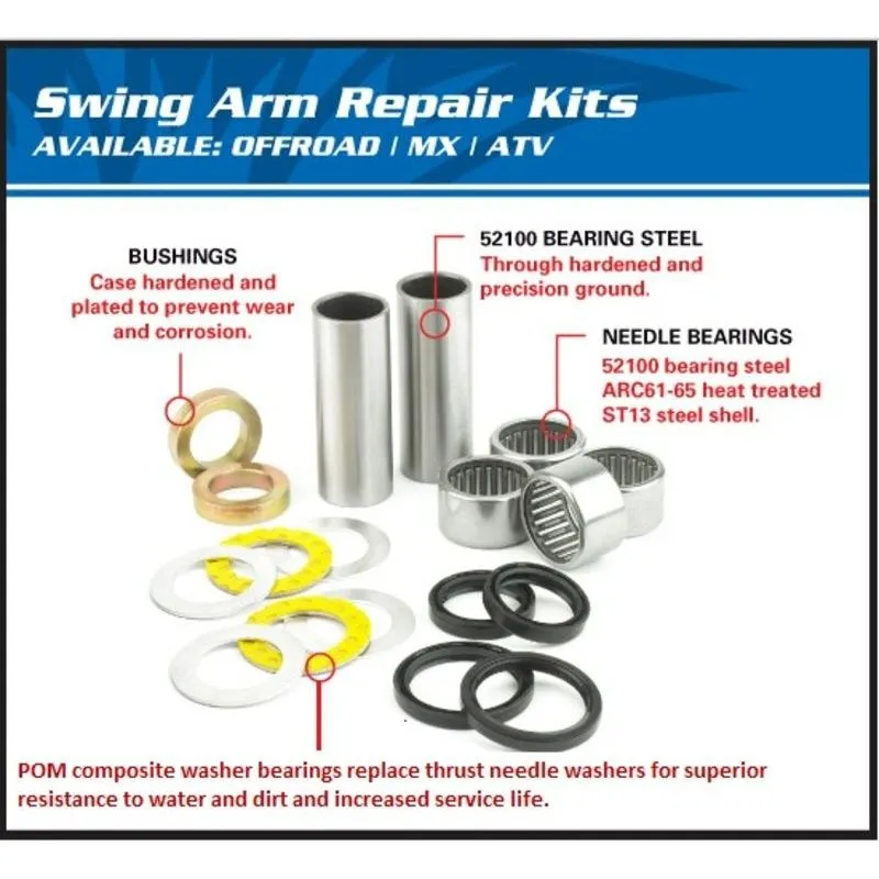 Kit réparation de bras oscillant ALL BALLS Yamaha WR F, WR Z, YZ, YZ F