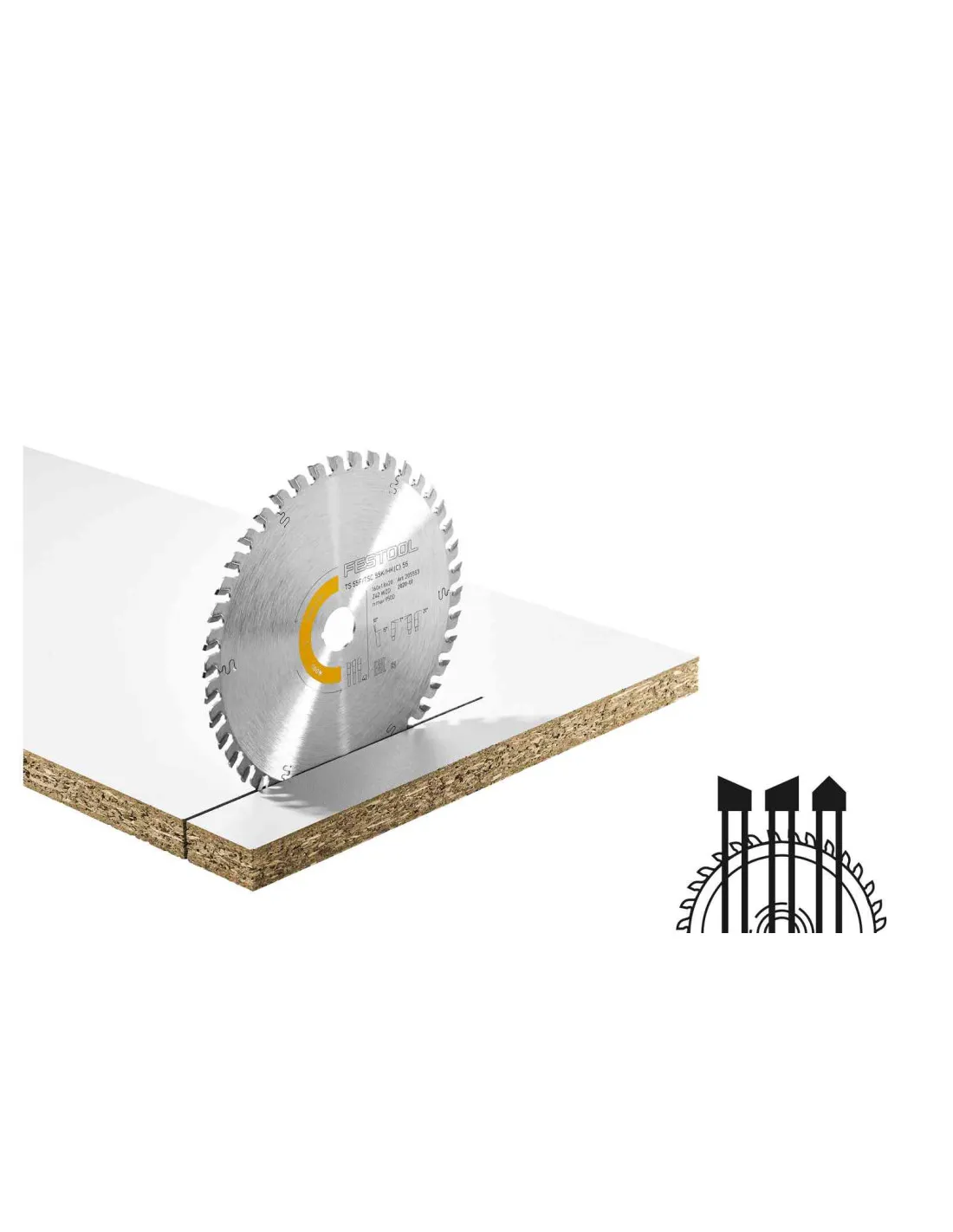 Lame de scie circulaire HW 168x1,8x20 WD42 WOOD FINE CUT | 205765 - Festool