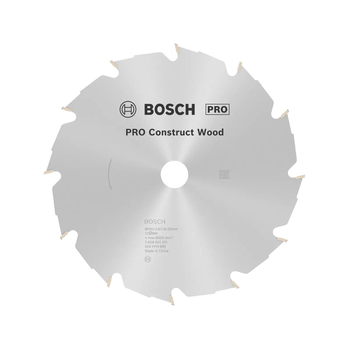 Lame de scie circulaire ø190x30x2.6mm 12 Dts pour le bois (2608640633)