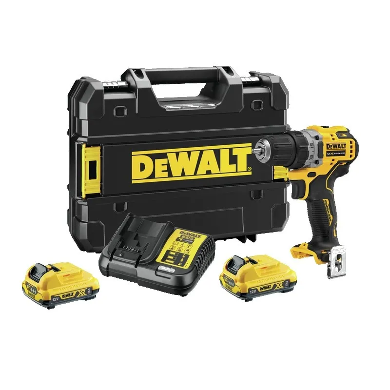 Lot perceuse DEWALT DCD701D2 avec une agrafeuse emballage sur batterie