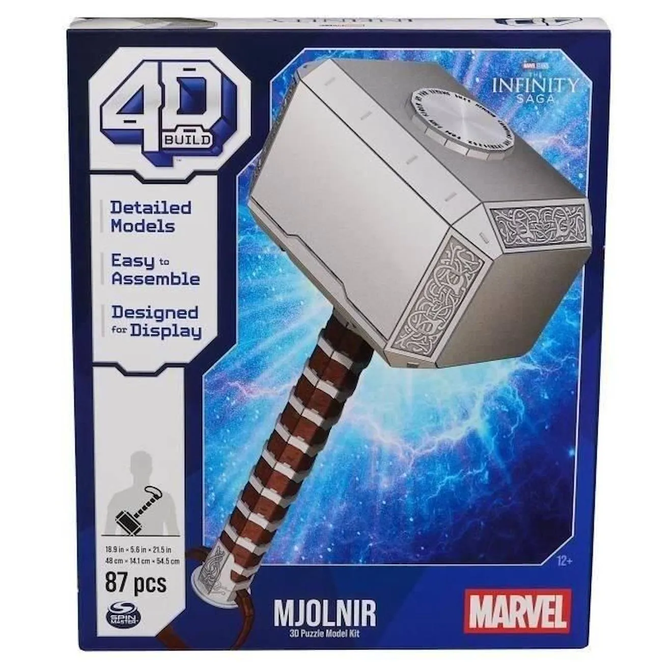 Marvel - MARTEAU DE THOR - Maquette 4D à construire blanc - Spin Master