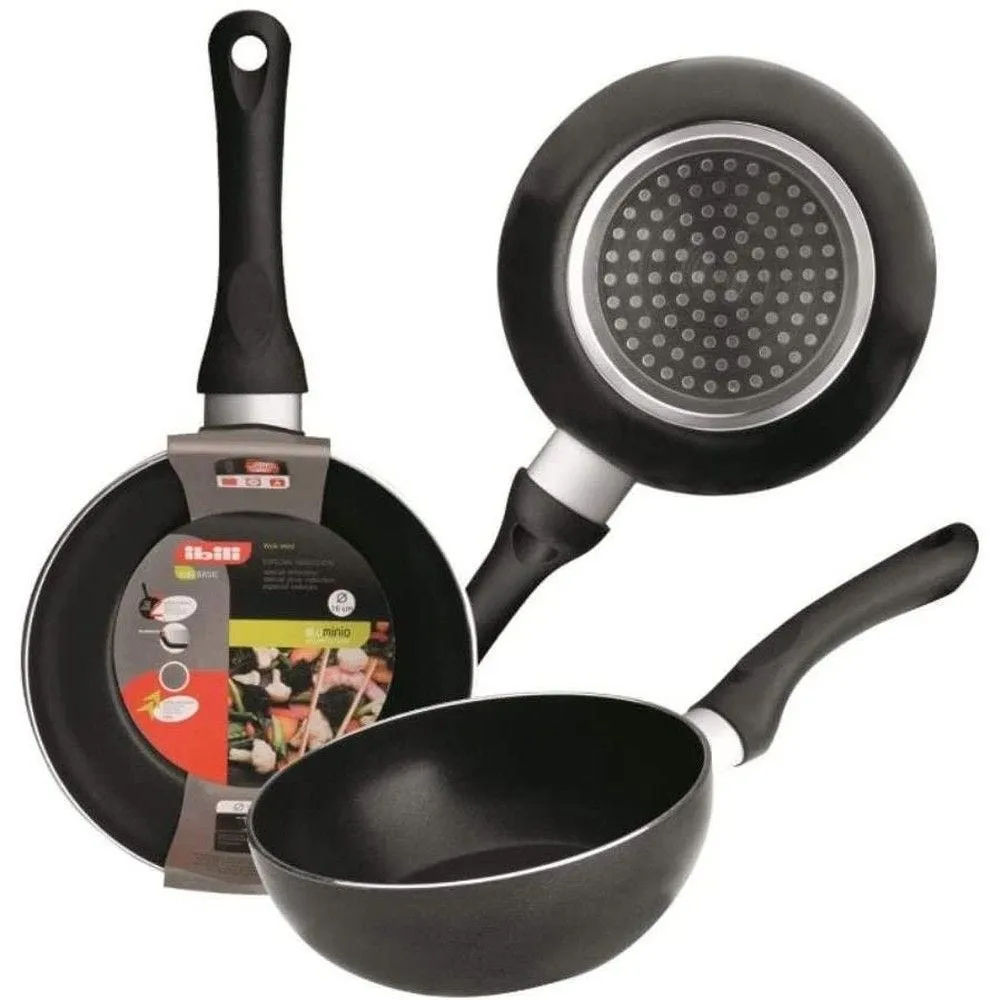 Mini poêle wok indubasic aluminium diam 16cm tous feux