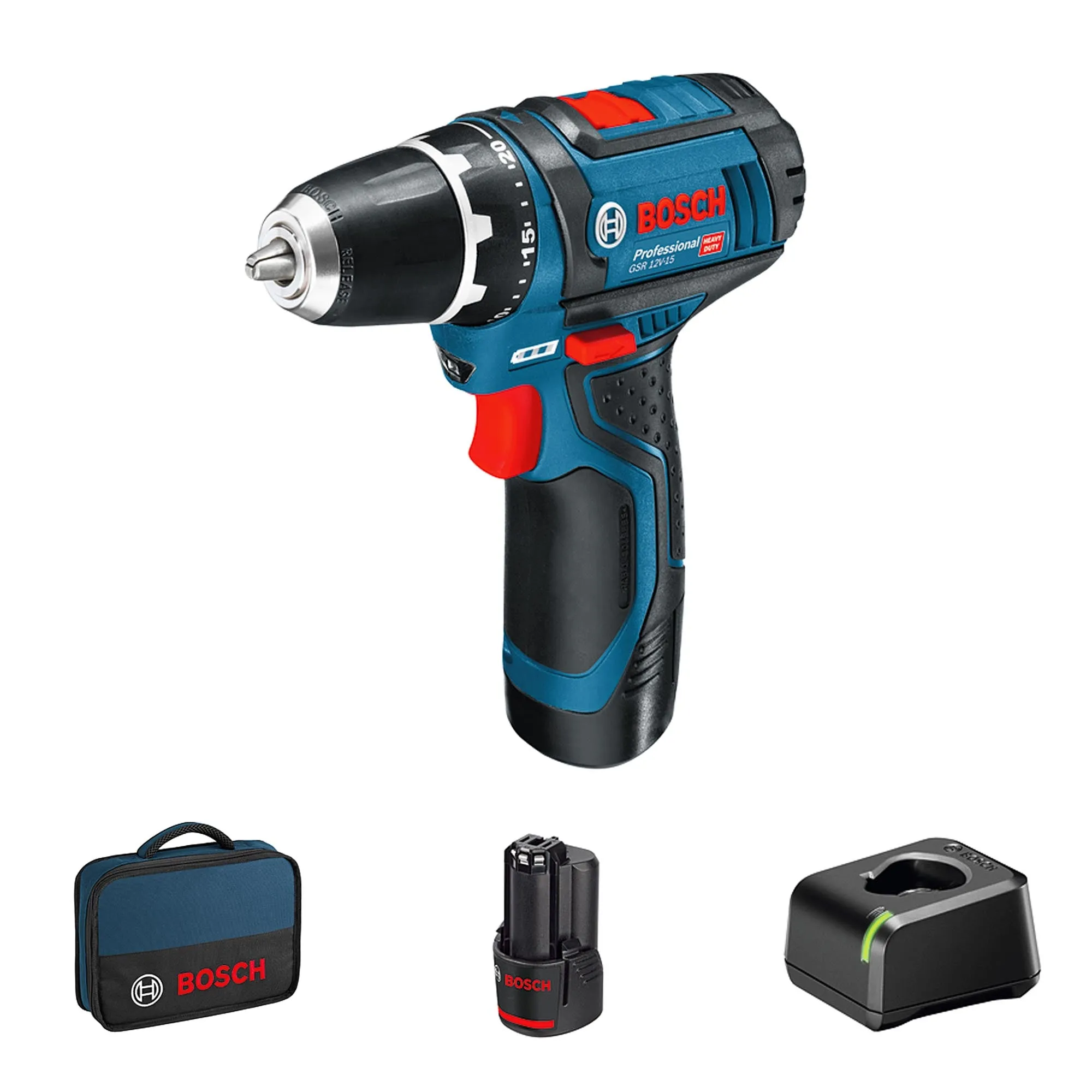 Perceuse Tournevis Bosch GSR12V-15 12V 2Ah