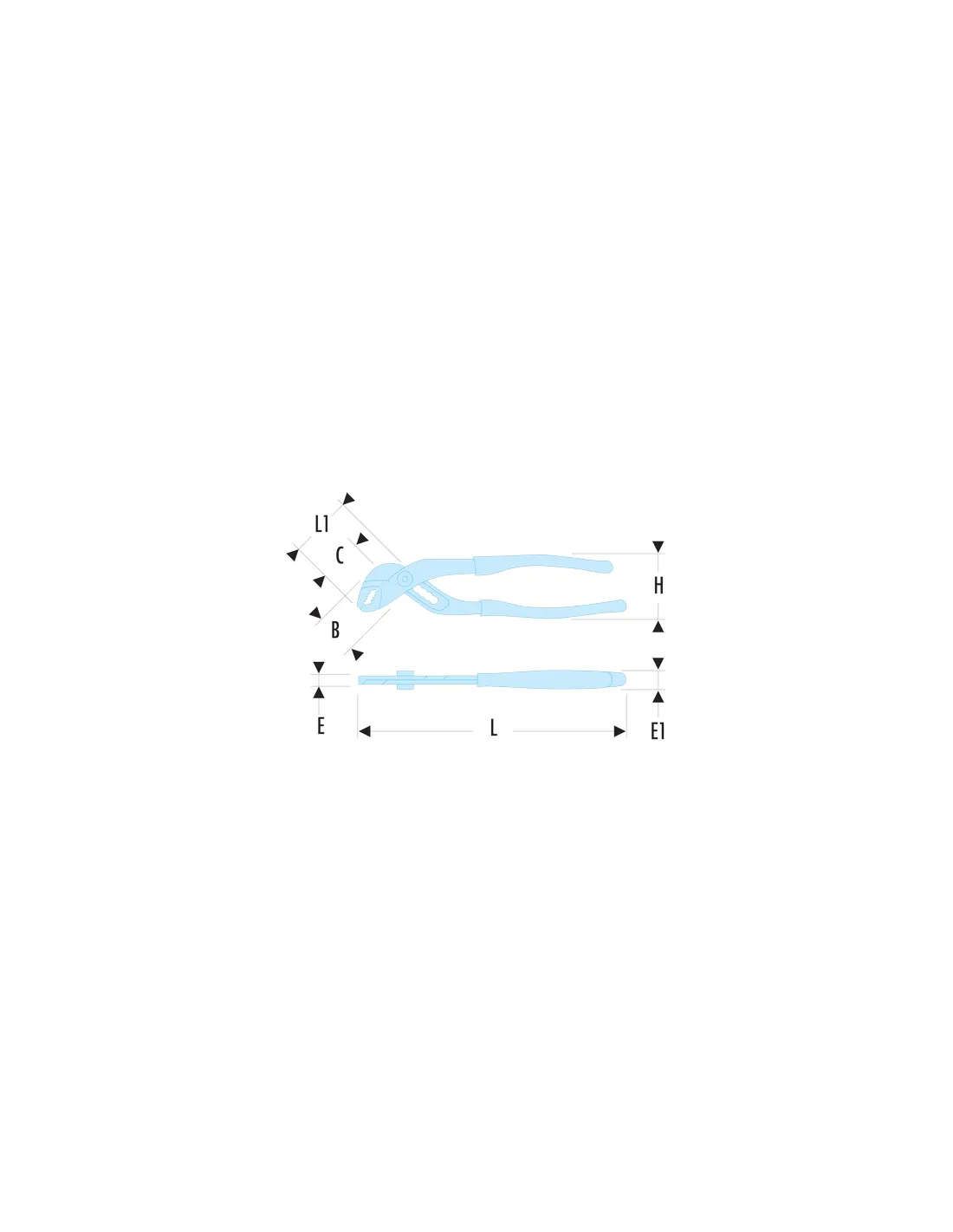 Pinces multiprises entrepassées à verrouillage 250 MM - 181A.25CPE - Facom