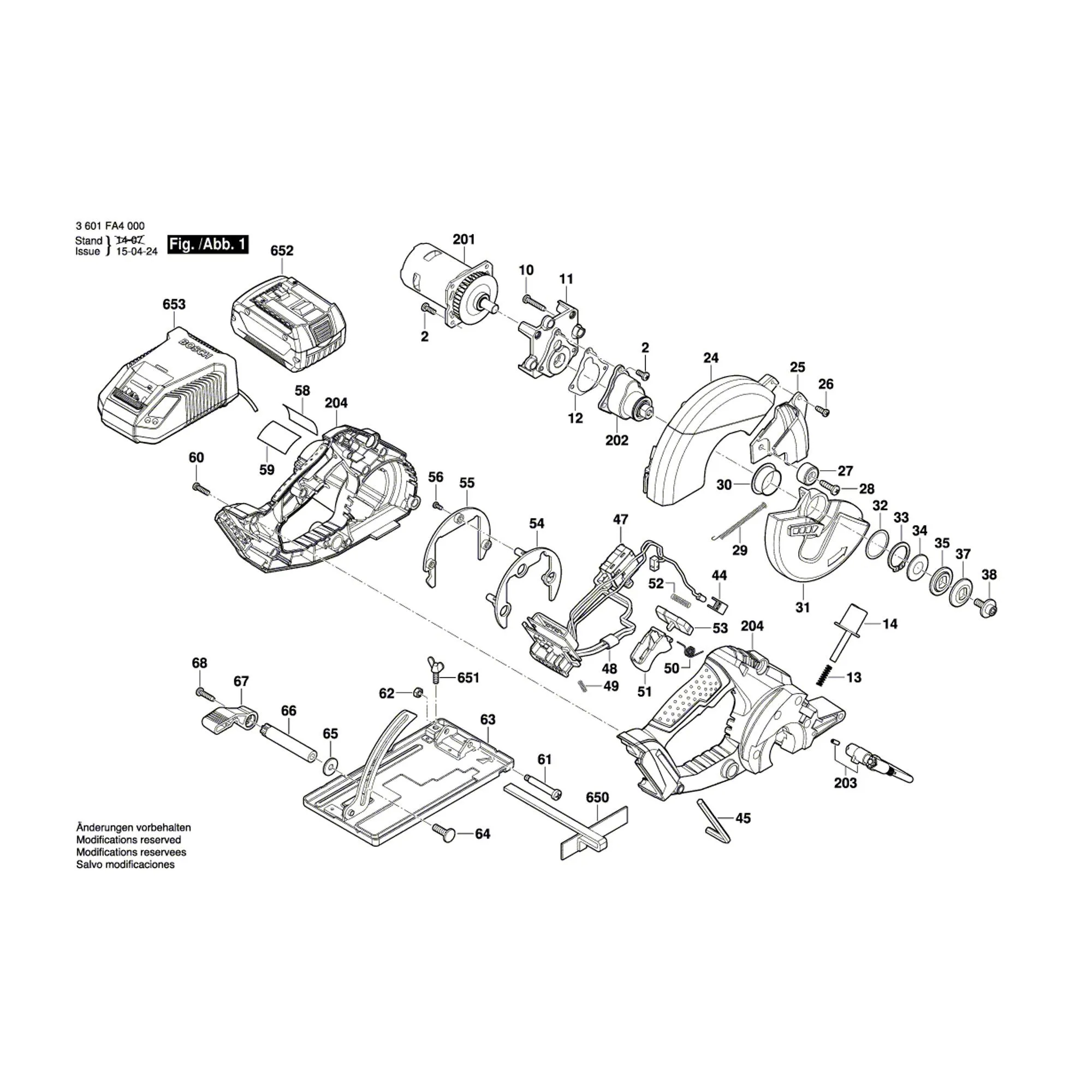 Pièces détachées Scie circulaire a main BOSCH GKM 18 V-LI 3601FA4000