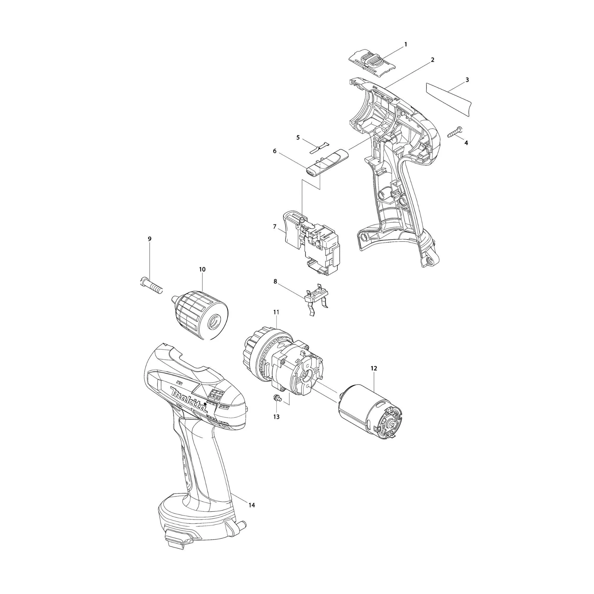 Pièces détachées Visseuse-perceuse Makita 6281