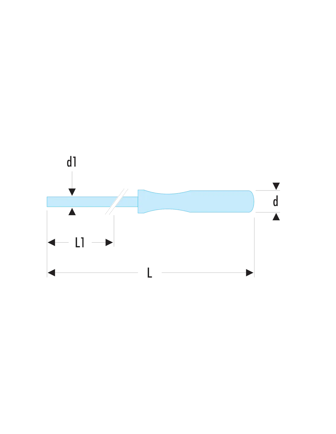Poignée tournevis 1/4" longue - FLUO - R.227AF - Facom