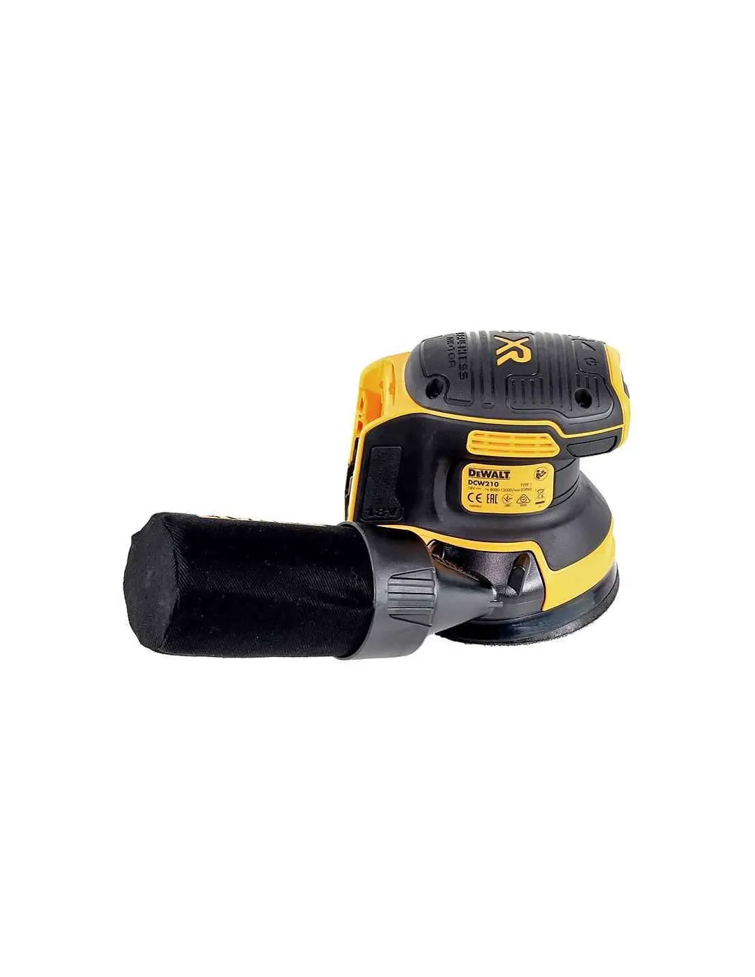 Ponceuse excentrique DEWALT DCW210NT XR 18V Brushless 125 mm - Machine seule