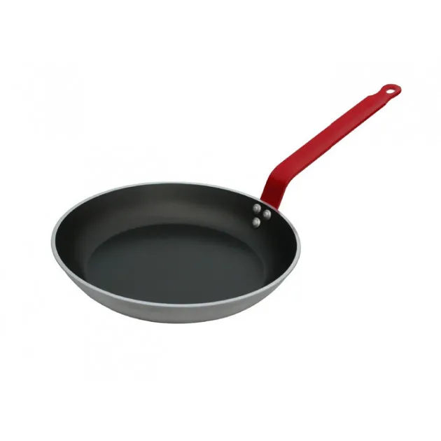 Poêle Antiadhésive ø28 cm HACCP Rouge Choc Resto Induction De Buyer