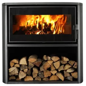 Poêle à bois Laslo LASLOBUCHER 7,7 kWatts Noir Invicta