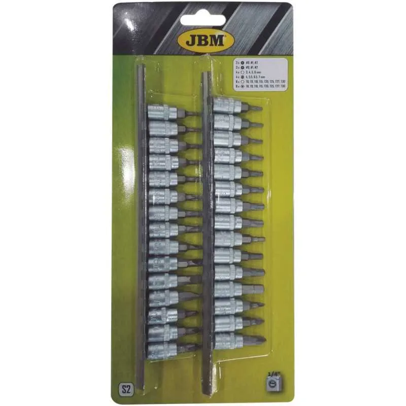 RAIL A 30 DOUILLES TOURNEVIS 1/4"