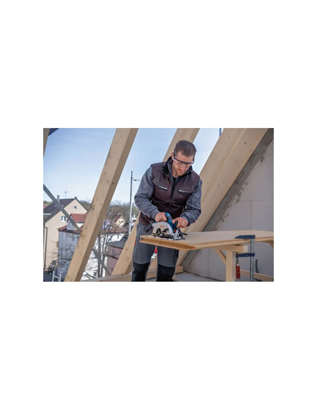 Scie circulaire 18V GKS 18V-57-2 + L-BOXX (machine seule) | 06016C1201 - Bosch
