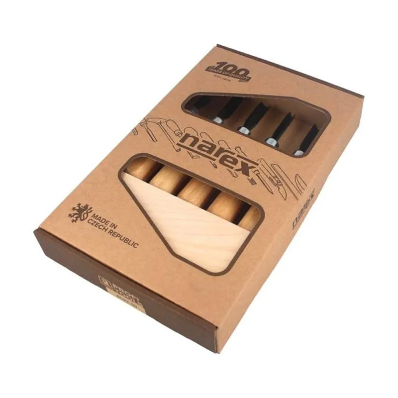 Set de ciseaux de sculpture Narex - 5 outils pour débutants